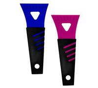 Grattoir Pare Brise Voiture,2pc Raclette pour Glac,Compacte, Légère et Facile à Ranger,Se Glisse dans Les Poches et la Boîte à Gants,raclette Voiture Pare Brise,Anti-Rayures (Bleu+Rose)
