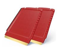 Grattoir pare Brise Voiture - rapide, facile et efficace - [ Lot de 2 ] Murska 4 en 1 Raclette pare Brise Voiture - lame en laiton - Premium HIPS Gratte pare Brise Voiture de Finlande Rouge