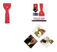 Grattoir Plaque Vitrocéramique - ALPEXE - 5 Lames de rechange - Rouge - Induction