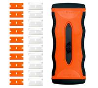 Grattoir Plaque Vitrocéramique, Grattoir Vitre avec 10PCS Lames Extra en Métal et 10PCS Lames en Plastique, Grattoir de Nettoyage Multi-usages,pour Plaque à Induction, Voiture, Verre, Miroir