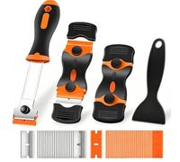 Grattoir Plaque Vitrocéramique Induction 2 Grattoir Vitre avec 10 Lames | Métalliques, Plastique, Racloir, Orange, Nettoyage, Peinture, Autocollants, Adhésif, Gratte, Qualite, Solid, Pratique