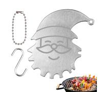 Grattoir pour barbecue en forme de Père Noël en acier inoxydable, grattoir pour le nettoyage, outils de cuisson, pour un nettoyage facile