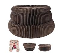 Grattoir pour chat - Carton ondulé - 11,9 x 9,9 x 6,9 cm - Jouet à gratter durable - Planche d'activité en accordéon - Pour chatons, chatons, jeux en intérieur et en plein air