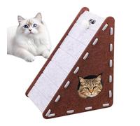 Grattoir pour chat d'intérieur - Tapis d'escalade triangulaire en feutre - Tapis d'escalade semi-fermé - Fournitures pour animaux de compagnie pour l'entraînement des chatons, l'affûtage des griffes