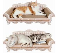 Grattoir pour chat en forme de canapé extra large - 80 cm en carton ondulé durable pour chat, lit moderne et élégant, griffoir de luxe, protège les meubles