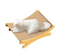 Grattoir pour chat - Lit salon avec ministre à chat - Bloc à griffer durable - 2 en 1 ovale Wellcrugated Cat Scratchings Board et jouet d'entraînement pour chaton