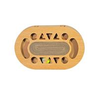 Grattoir pour chat - Tapis griffoir pour chaton - Carton - Avec boule de cloche à l'herbe à chat - Plusieurs formes - Planche à gratter pour chat d'intérieur - Pour moudre les griffes, jouer