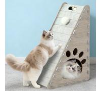 Grattoir pour Chat Trois en Un, Grand Grattoir pour Chat, pour Que Les Chats Puissent Se Faire Les Griffes, Jouer Et Se Reposer, Adapté Aux Murs Et Aux Coins.