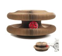 Grattoir pour chats avec boule de cloche, griffoir pliable pour chats, planche à gratter en accordéon magique, grattoirs pour chats en carton renforcé qui peuvent plusieurs formes