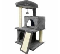 Grattoir pour Chats FLOPI Dark Gris Tissu Peluche Bois (1 Unité)