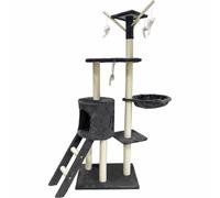 Grattoir pour Chats Jipsy Dark Gris Tissu Peluche Bois (1 Unité)