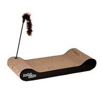 Grattoir pour chats Perfect Griffes - Venteo™ - Tapis a gratter pour griffes - En carton - Adulte - Avec herbe à chat et plumeau G