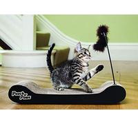 Venteo Grattoir pour Chats Perfect Griffes Tapis a gratter pour Griffes - en Carton - Adulte - avec Herbe à Chat et plumeau