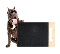 Grattoir pour chien - Tampon en relief - Papier abrasif de taille moyenne - Base en bois - Pas de débris qui tombent - Idéal pour les chats, les chiots, les grandes ou les petites races pendant la