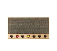 Grattoir rectangulaire en carton pour chats avec balles pour jouer Record
