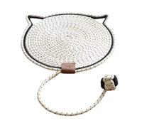 Grattoir rond en corde de coton pour chat pour aider à maintenir les griffes et fournir un tapis amusant pour la chambre à coucher