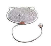 Grattoir rond en corde de coton pour chat pour aider à maintenir les griffes et fournir un tapis amusant pour la chambre à coucher