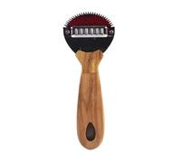 Grattoir traditionnel à noix de coco avec poignée, lame en acier inoxydable, outil de cuisine vintage pour enlever la viande (marron/noir)