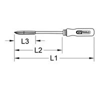 Grattoir triangulaire manche bois lame 200 mm KS TOOLS - 150.3251