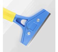 Grattoir Vitre avec 10 Lames, Grattoir Peinture avec Manche Long de 23cm, Lames en Acier au Carbone 100mm, Grattoir Plancha Inox pour Carrelage, Papier Peint, Colle, Miroir, et Table de Cuisson