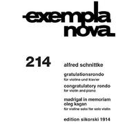Gratulationsrondo-Madrigal In Memoriam Oleg Kagan / Recueil