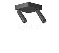 Grau Clear Plafonnier LED 2 foyers noir Ce luminaire comporte des modules à LED prémontés de classes énergétiques A A++, A+, A