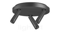 Grau Clear Plafonnier LED 3 foyers noir Ce luminaire comporte des modules à LED prémontés de classes énergétiques A A++, A+, A