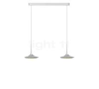 Grau Falling Leaf Suspension LED 2 foyers chrome brillant/blanc - 200 cm Ce luminaire comporte des modules à LED prémontés de classes énergétiques A A++, A+, A