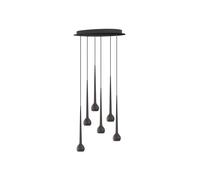GRAU Falling Sun Chandelier Six Pendelleuchte, Black