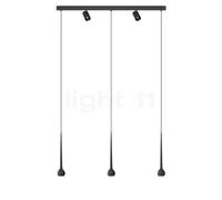 Grau Falling Sun Trace Suspension LED 5 foyers noir - 200 cm Ce luminaire comporte des modules à LED prémontés de classes énergétiques A A++, A+, A