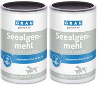 GRAU - l’Original - 100% Farine d’algues Marines Pure, pour la Pigmentation du Pelage, pour Un Pelage Dense et Brillant, Pack de 1 (1 x 200 g), Aliment Simple pour Chiens et Chats (Lot de 2)