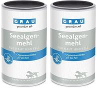 GRAU L’Original Farine D’algues Marines 100% Pure, pour La Pigmentation du Pelage, pour Un Pelage Dense Et Brillant, Lot De 2 (1 x 800 g), Complément Alimentaire pour Chiens Et Chats