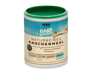 GRAU - l’Original - Farine d’os de bœuf 100% Naturelle, Calcium Naturel pour la Formation des os et Les articulations, Pack de 1 (1 x 400 g), complément Alimentaire pour Chiens et Chats