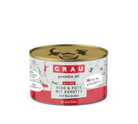 GRAU - l’Original - Nourriture Humide pour Chats - Chatons - bœuf, Dinde et Carottes, Pack de 6 (6 x 200 g), sans céréales, pour Chatons