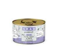 GRAU - l’Original - Nourriture Humide pour Chats - Dinde, Poulet et Canard, Pack de 6 (6 x 200 g), sans céréales, pour Chats Adultes