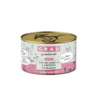 GRAU - l’Original - Nourriture Humide pour Chiens - bœuf, Carottes et Pommes de Terre, Pack de 6 (6 x 200 g), monoprotéine, sans céréales, pour Chiens Adultes sensibles