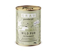 GRAU - l’Original - Nourriture Humide pour Chiens - gibier Pur, Pack de 6 (6 x 400 g), sans céréales, pour Chiens Adultes