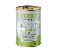 GRAU L’original Pâtée Pour Chiens, Gibier Avec Courgettes Et Millet, Lot De 6 (6 x 400 g), Sans Gluten, Pour Chiens Adultes