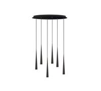 GRAU Niceone Chandelier Six Pendelleuchte, black