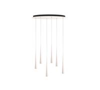 GRAU Niceone Chandelier Six Pendelleuchte, white