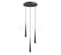Grau Niceone Suspension LED Cluster - 3 foyers noir - 200 cm Ce luminaire comporte des modules à LED prémontés de classes énergétiques A A++, A+, A