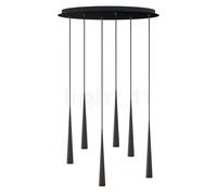 Grau Niceone Suspension LED Cluster - 6 foyers noir - 200 cm Ce luminaire comporte des modules à LED prémontés de classes énergétiques A A++, A+, A
