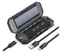 GRAUGEAR Adaptateur de boîtier SSD M.2 NVMe PCIe et SATA, 10 Gbit/s USB 3.2 Gen 2, boîtier de stockage portable sans outils, câbles USB C vers USB C/USB A, clé M, clé B+M, et taille 2230/2242/2260/2280 [G-M202-AC-10G]