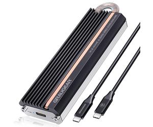 GRAUGEAR Boîtier externe pour NVMe SSD M.2 et SATA SSD [refroidissement Heatpipe] 20G