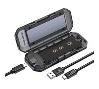 GRAUGEAR Boîtier NVMe et NGFF | RTL9210B pour Tous Les SSD M.2 Longueur 2280, 2260, 2242, 2230 | USB 3.2 Gen 2 10 Go/s | Dissipateur Thermique | sans Outil | Deux câbles USB-C et USB-A vers C | G-M20