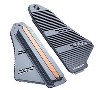 GRAUGEAR Coque de dissipateur thermique SSD PS5, dissipateur thermique M.2 NVMe PS5, design en forme de navette, dissipation de la chaleur avec refroidisseur de caloduc et aileron en aluminium pour