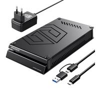 GRAUGEAR Disque Dur Externe 8 to dans Un boîtier en Aluminium pour Playstation4, Formaté pour PS4, 8 to HDD 3,5 Pouces, USB-C et USB-A Adapter