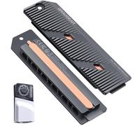 GRAUGEAR Dissipateur thermique SSD M.2 Slim PS5 Pro/PS5 avec caloduc, caloduc en cuivre intégré et ailettes en aluminium pour un refroidissement à haute efficacité, compatible avec la mise à niveau