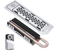 GRAUGEAR Ensemble de coques de dissipateur thermique SSD PS5 Pro/Slim, dissipateur thermique NVMe SSD, couvercle de dissipation de chaleur en métal, caloduc en cuivre et aileron en aluminium pour
