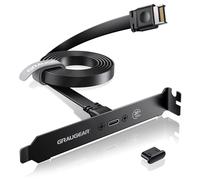GRAUGEAR Extension de fente PCI USB-C 20 Gbit/s, adaptateur A-Key vers USB C, USB 3.2 Gen2x2 20 Gbps, 20 broches, connecteur USB-e noir